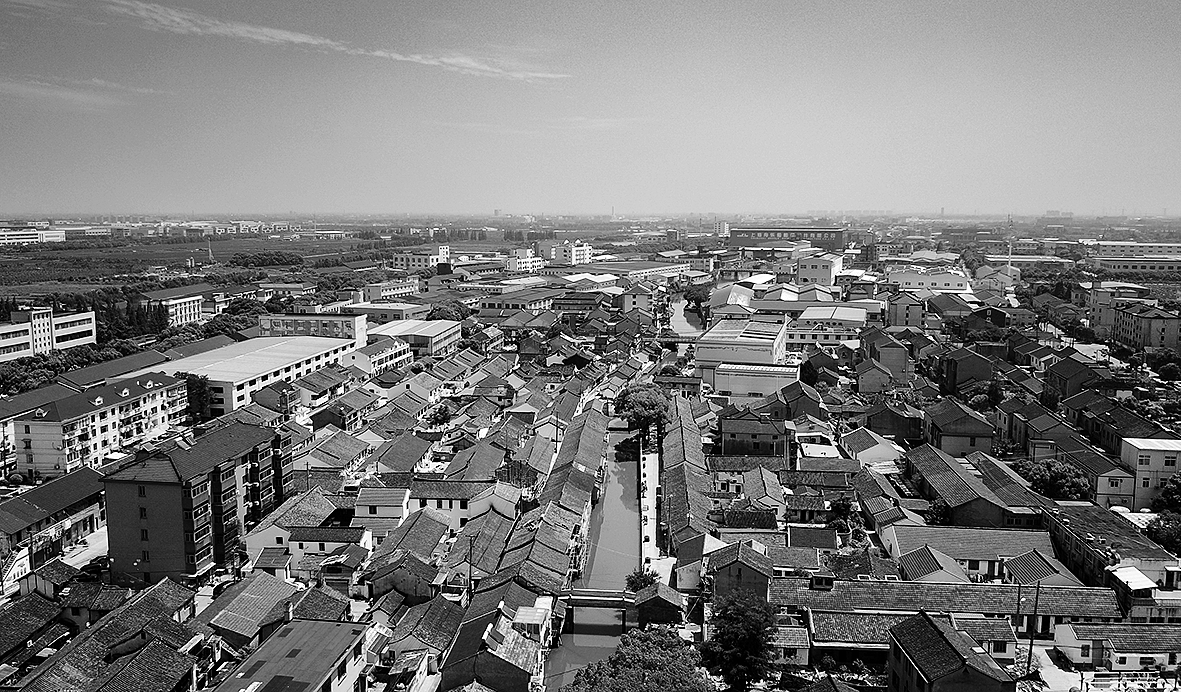 上海奉賢青村黑白照片